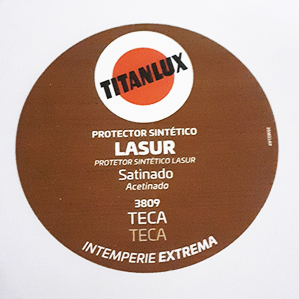Bote de lasur satinado Teca  de marca Titan - Imagen 2