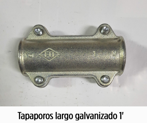 Tapaporos largo galvanizado de 1'
