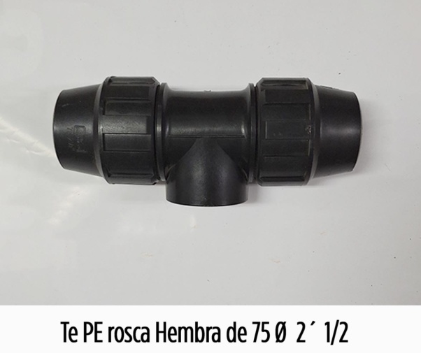 TE PE Rosca Hembra de 75 x 1´ ½" x 75 mm - Imagen 2
